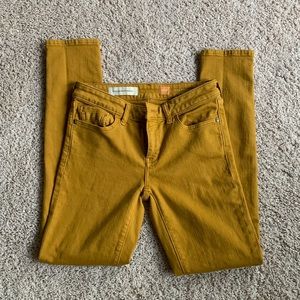 Pilcro Mustard Skinny Jeans size 25